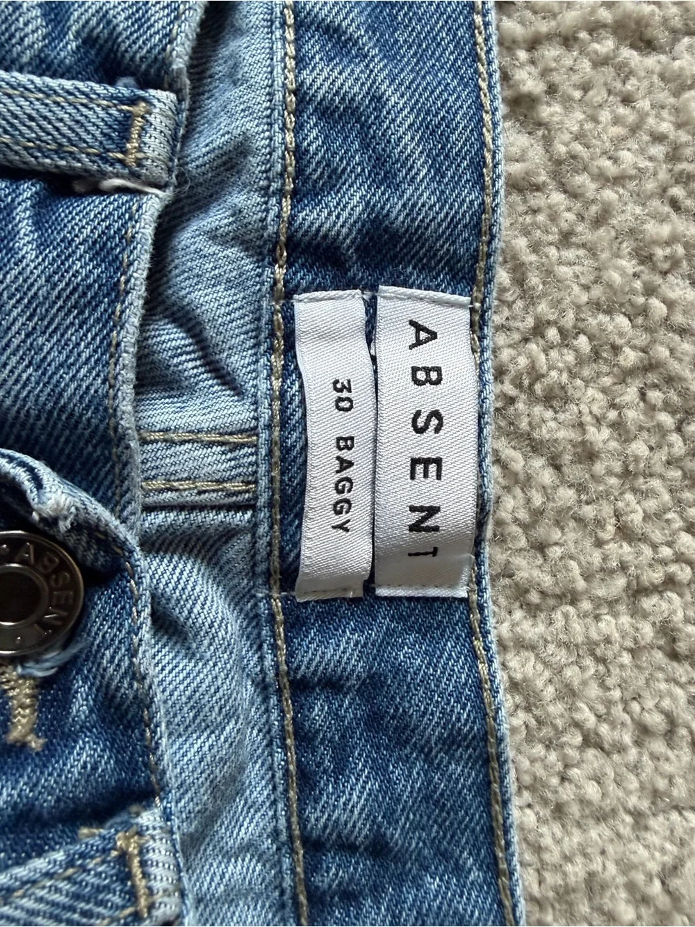 Absent Baggy Denim jorts - medium Blue Wash